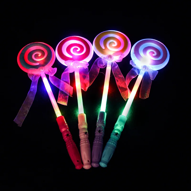 

Magic Wand Luminescence Flash Lollypop Shape Wand With Light Night Toys