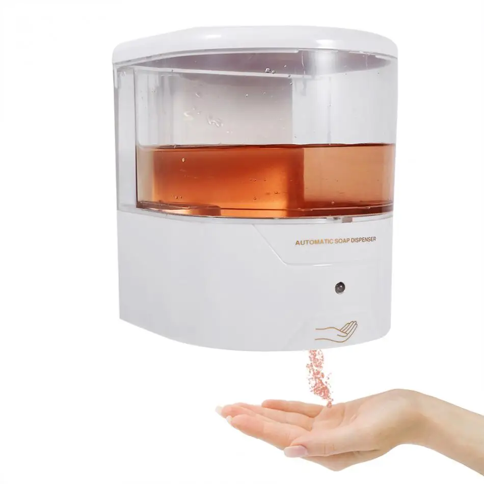 

600ml Automatic Soap Dispenser ABS IR Sensor Touch-free Liqud Soap Container Kitchen Lotion Shampoo Liquid Sanitizer Soap Pump