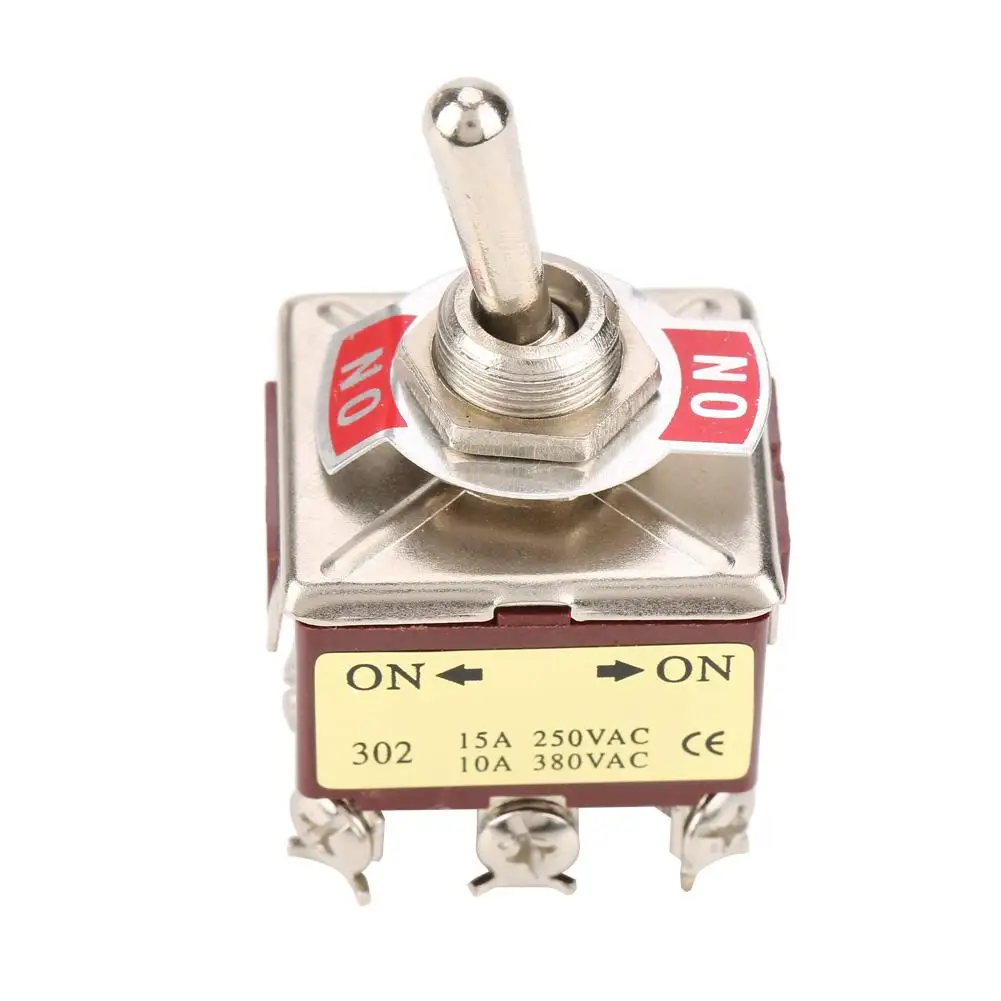 Toggle Switch 3 Position 12 Pin 4PDT ON-OFF-ON 10A/380VAC 15A/250VAC I2 Toggle Switch 3 Position 12 Pin 4PDT ON-OFF-ON 10A/380VAC 15A/250VAC I2