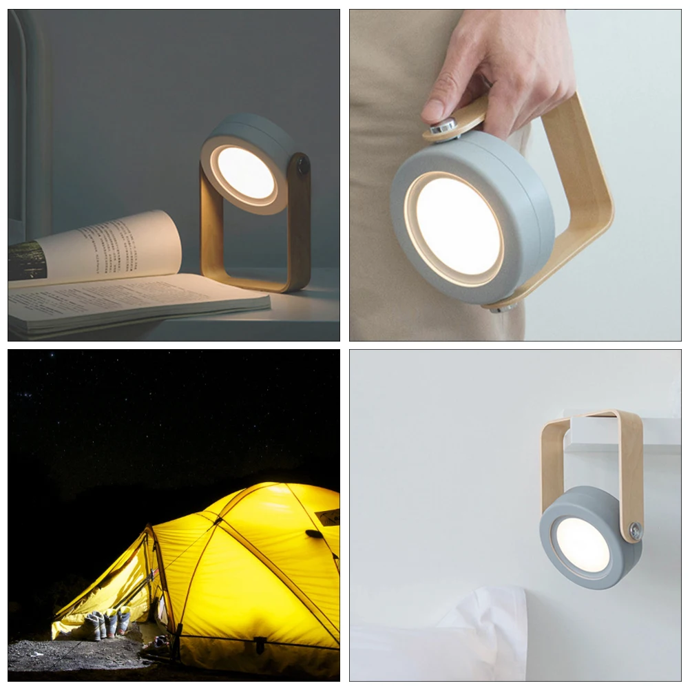 Foldable Lantern Lamp Rechargeable LED Night Light Bedside Lamp for Outdoor Office Home Reading Lamp