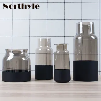 

Industry style Dull polish bottom glass vase for home decoration glass flower vase wedding decoration flower bottle