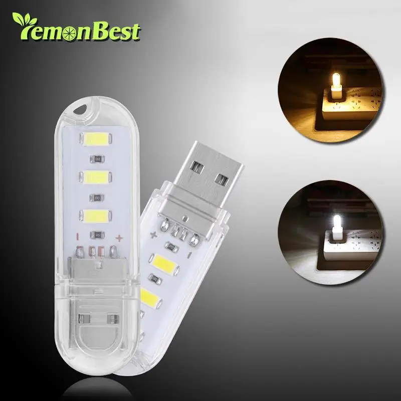 

Mini 3-LED USB Light Night Lamp Outdoor Camping Light SMD 5730 For PC Desktop Laptop Notebook Reading Power Bank