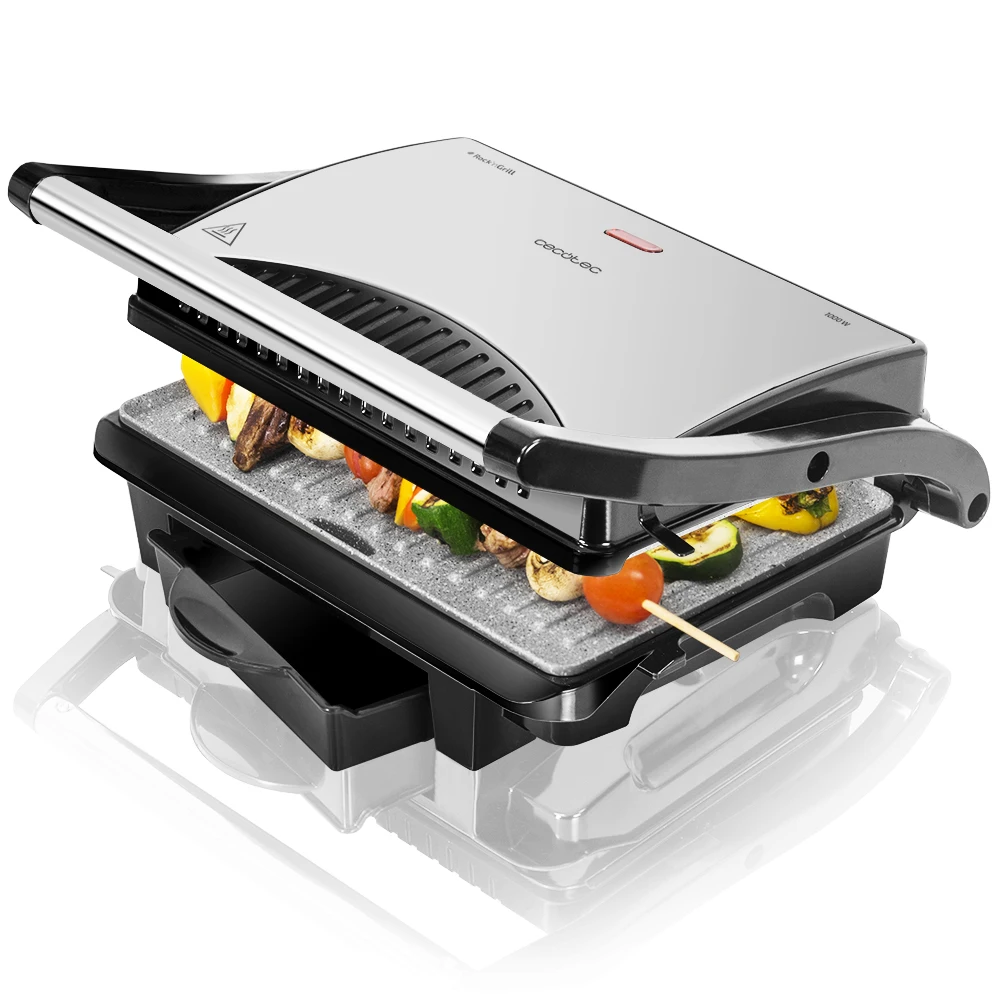 Cacotec Rock'nGrill 1000 Вт электрический гриль и сэндвич производитель экологическое