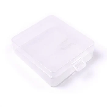 

US 4Pcs 8.1x7.2x2.3cm Tansparent Polypropylene Battery Case Battery Holder Non-slip Battery Storage Box for 4pcs 18350 Batteries