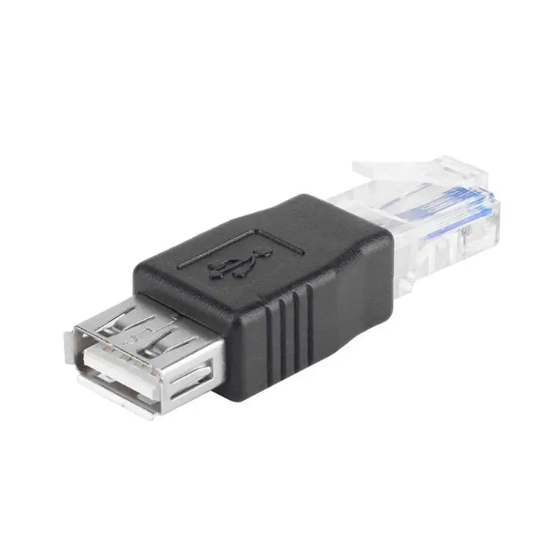 

USB Type A Female to RJ45 Male Ethernet Adapter Router Connector Plug Socket PC Crystal Head Laptop LAN Network Cable Converter