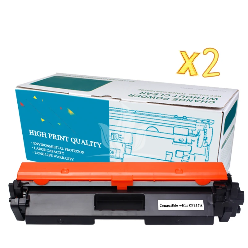 

2X CF217A 17A Compatible Black Toner Cartridge for hp LaserJet Pro M102a M102w MFP M130A M103nw + with chip