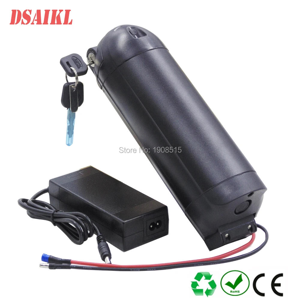 

New arrival 250W 500W ebike bottle battery pack 36V 7Ah use Sanyo GA cells battery pack with 42V 2A charger