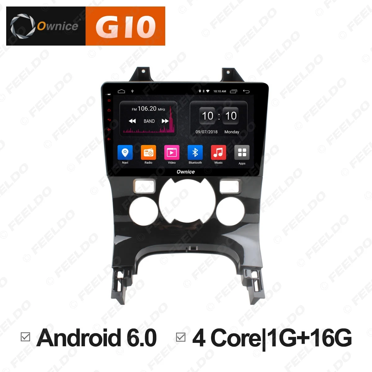 

FEELDO 9" Android 6.0 4-Core/DDR3 1G/16G/Support 4G Dongle Car Media Player With GPS/FM/AM RDS Radio For 13 Peugeot 3008