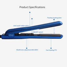 Ufree электрический контроль выпрямитель для волос Быстрый керамический утюжок для волос Вэйвер шпилька шина быстрый нагрев(ЕС вилка