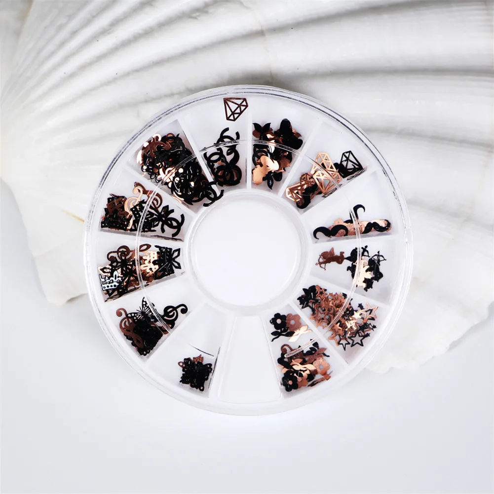 

New 12 Types 100pcs/box Nail Decoration Music Note Mixing Pattern Non-adhesive Manicure Accessory