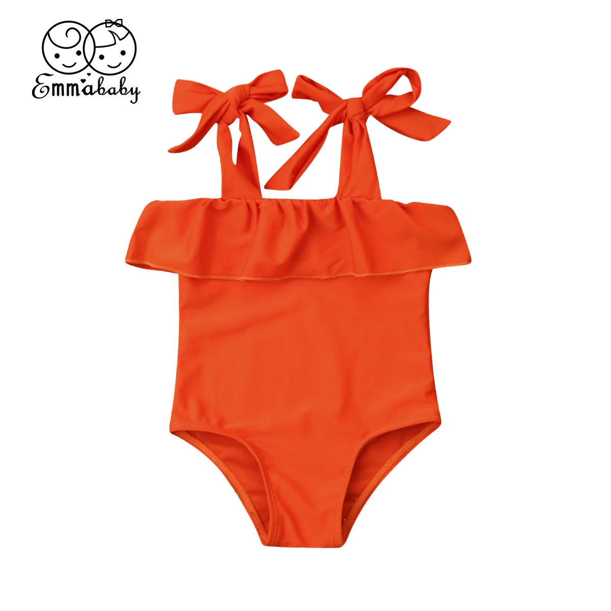 New Lovely Toddler Kid Baby Girls Yellow Bikini Onepiece Suits Off