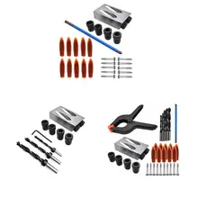 Woodworking Pocket Hole Jig Kit Angle Drill Guide Set Hole Puncher Locator Jig Drill Bit Set For DIY Carpentry Tools Dropship