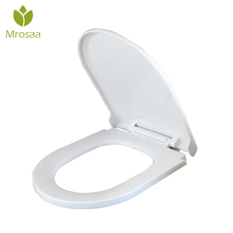 

Mrosaa PP Board U Type Quick Release Bathroom Toilet Seats Cover Replacement Slow-Close Toilet Seats Lid Household White