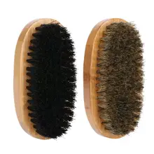 Портативная деревянная Мужская щетка для бороды искусственная щетина стрижка усов инструменты для чистки