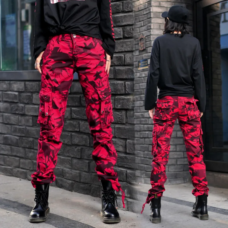 red camo pants womens