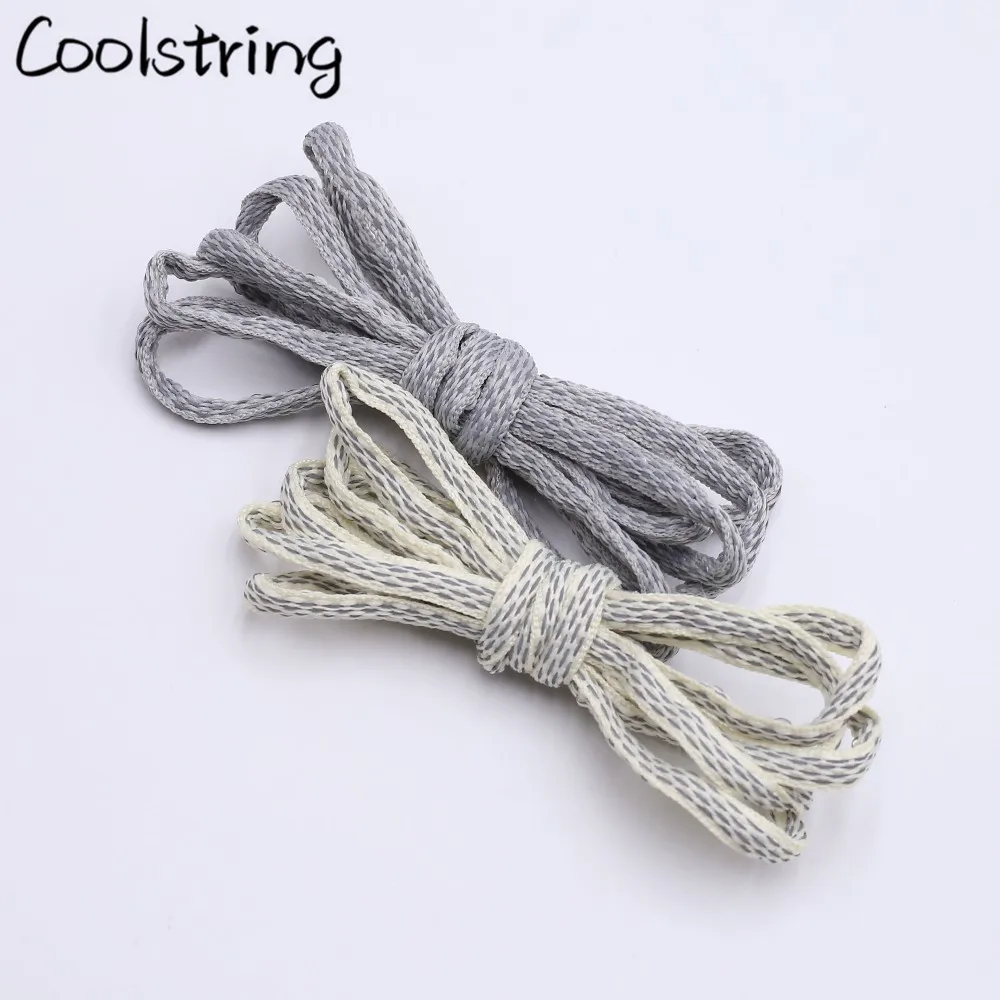 Coolstring Semicircular 3M Reflective Shoelace Oval Rope Laces Athletic Bootlace Highlight Sneakers Safety Shoestrings Latchet