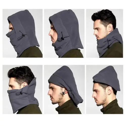 New Men Women Winter Warm Mask Fleece Balaclava Hat Ski Motorcycle Neck Face Mask Hood Cap 7Colors Hot