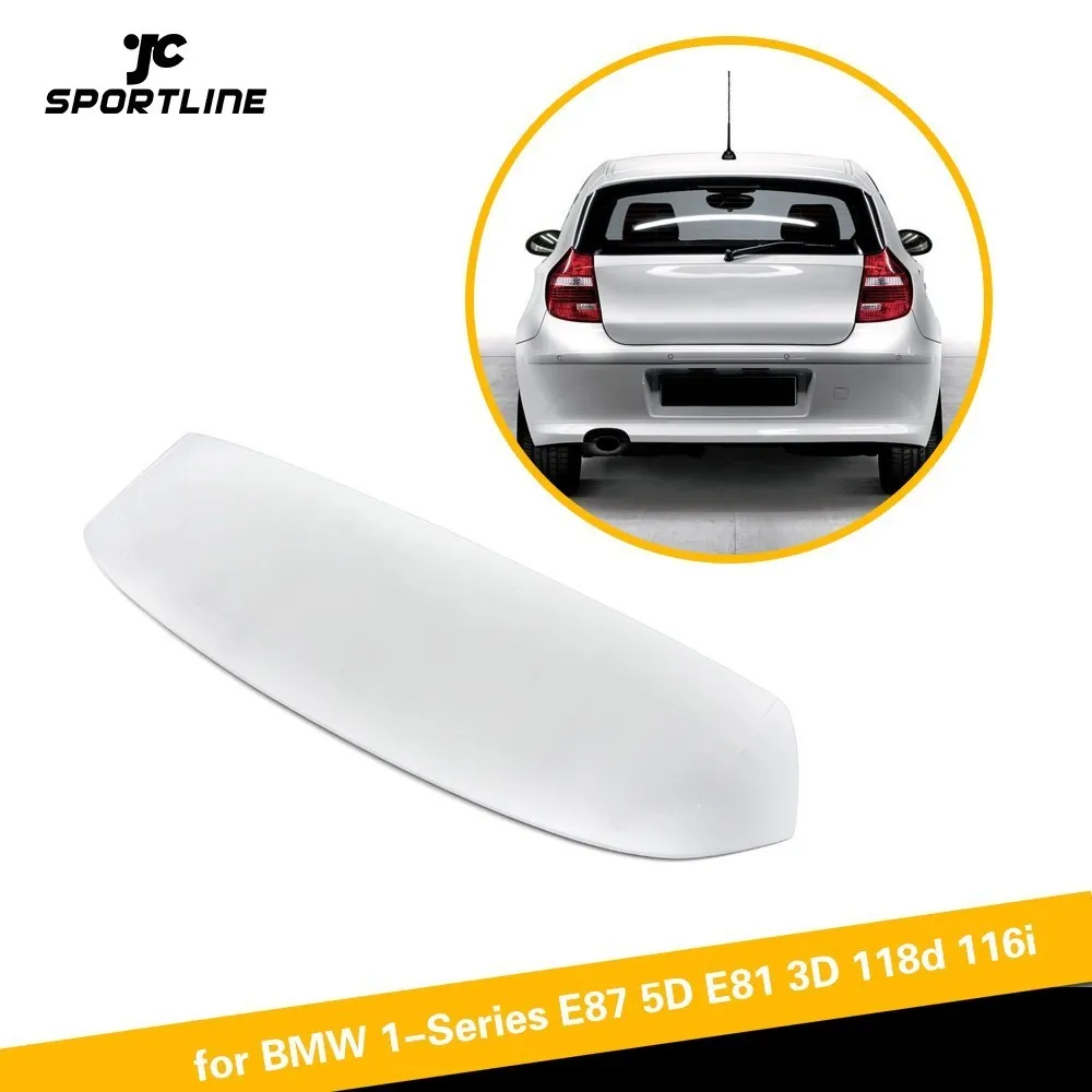

For BMW 1 Series E81 E87 3 Door 5 Door 2004 - 2011 Car Rear Roof Spoiler FRP Grey Primer Wing Lip for All Hatchback