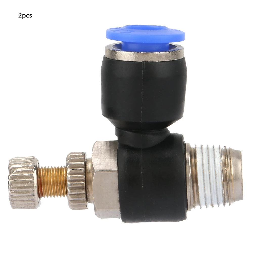 2 шт. трубки поток воздуха скорость контроллер трубы Пневматический фитинг регулятор клапан 4 Размеры SL6-01 до 04 для 6 мм/0.2Pin диаметр трубы