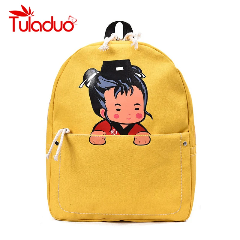 

Tuladuo New Spring School Bags For Teenager Girls Women Backpacks Cute Pattern Design Bookbag Shoulder Bag Female Canvas Mochlia