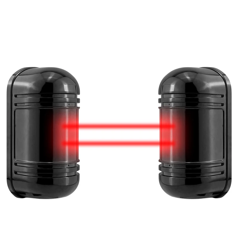 

Wired Active Infrared Alarm Intrusion Detector IP65 Dual Beam Sensor 100M Outdoor Perimeter Barrier Fence For GSM Alarm System