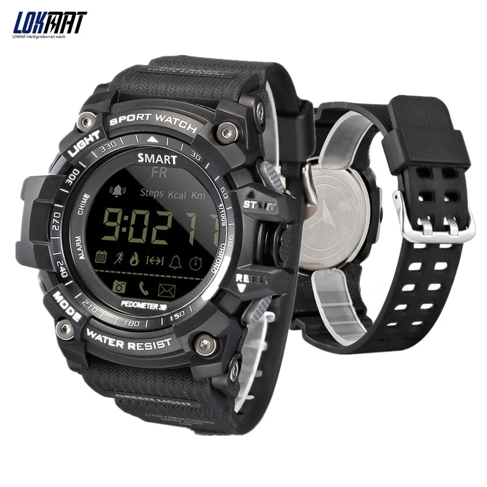 

LOKMAT EX16 Smart Watch Bluetooth Health Monitoring IP67 Waterproof Pedometer Stopwatch LCD Display Long Standby For Android iOS