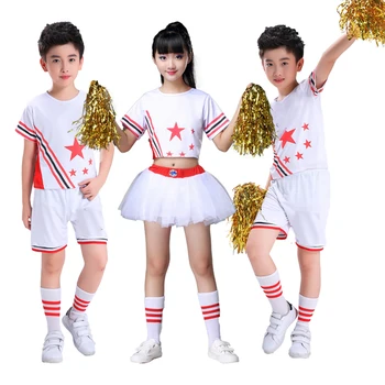 

Children's Cheerleading Costume Children's Football Baby Aerobics Cheerleading Costume Pengpeng Skirt Costume