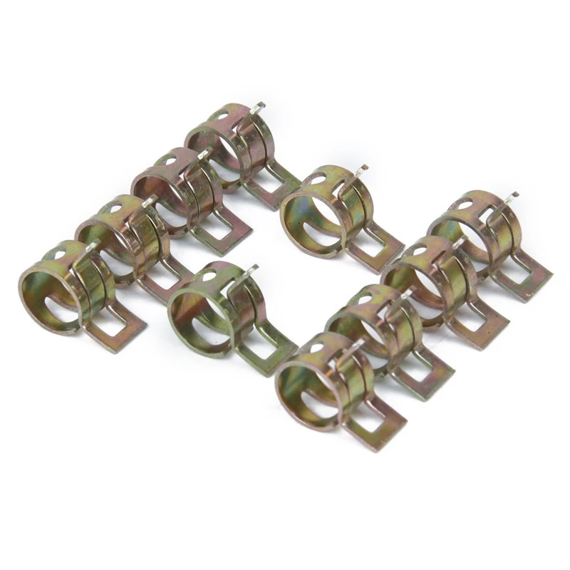 

10Pcs 6 to 10mm Spring Band Type Fuel Vacuum Hose Silicone Pipe Tube Clamp Clip
