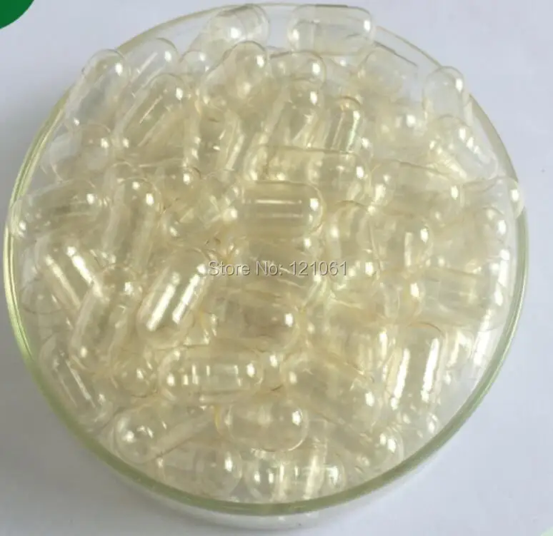

00# Short and fat Empty Capsule 5,000pcs!Clear -Clear fat and short gelatin empty capsules(Joined or Seperated capsules)