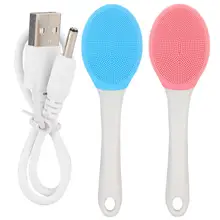 2 цвета Электрический силиконовый задняя щетка силиконовый корпус щетка с длинной ручкой душевая Щетка 5