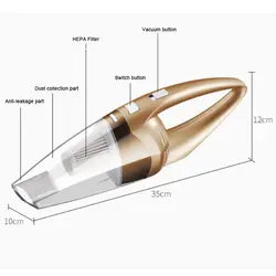 120 Вт Портативный Ручной пылесос для сухой и влажной двойного назначения пыли автомобильный пылесос 12 В автомобильный пылесос