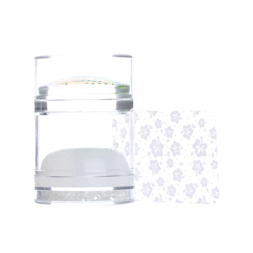

1PCS Nail Art Seal Double Head Soft Transparent Elastic Stamp Manicure Tool Beauty Decor Stamper Gift with Diamond