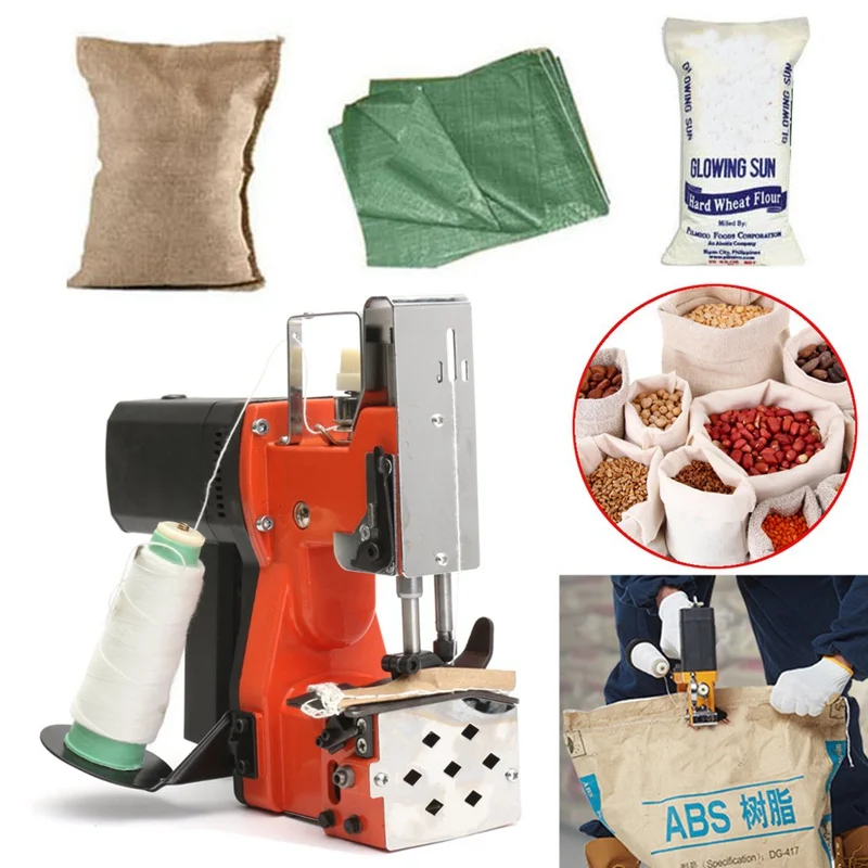 

110V US Plug Portable Electric Sewing Machine Sealing Machines Industrial machinery Cosmetic Cloth Bag Closer Stitching