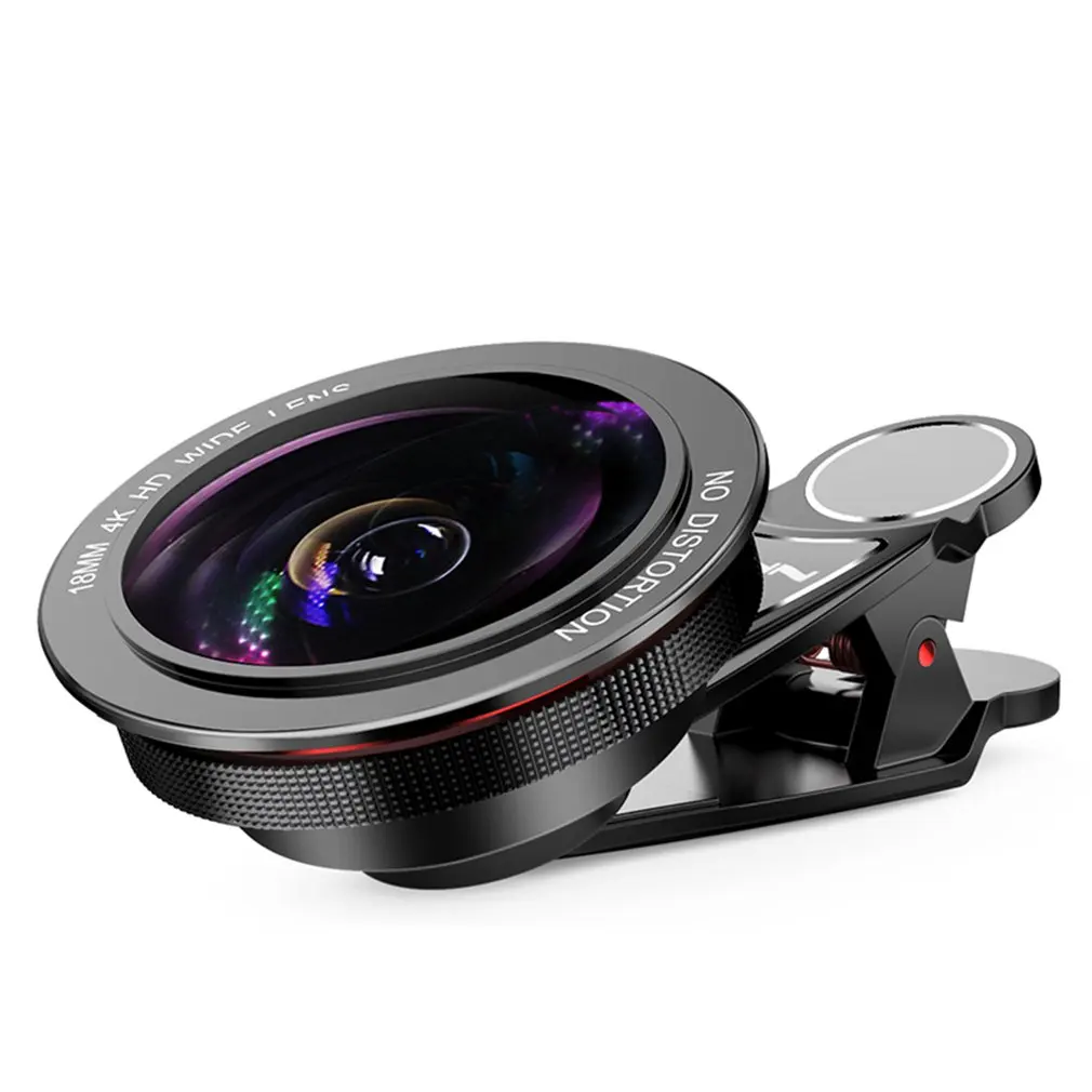 

Hd Wide Angle 18Mm Professional Optical 4K Distortion Free Slr External Universal Mobile Phone Lens