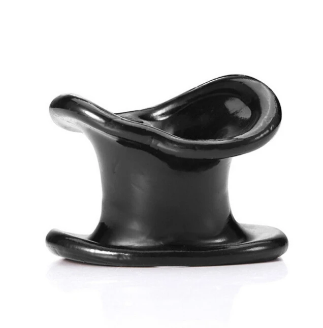

2019 Slicone Rings Men Male Scrotum Squeeze Rings Chastity Cage TPE Stretcher Enhancer Delay Ball