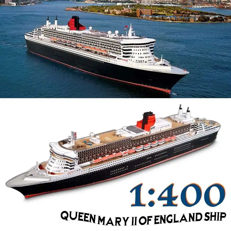 

3D 1/400 DIY Paper Battleship Paper Battleship Model A4 Queen Mary II of England Ship Model Kit Assembly Toy