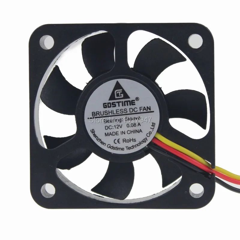 

50 штук в партии DC 12V 3Pin 5010 50x50x10 мм 50 мм ПК корпус охлаждающий вентилятор
