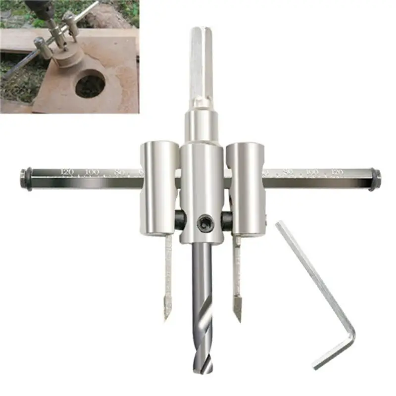 

Saw Circle Hole Woodworking Kit Metal Tool Aircraft Drill Adjustable Cutter