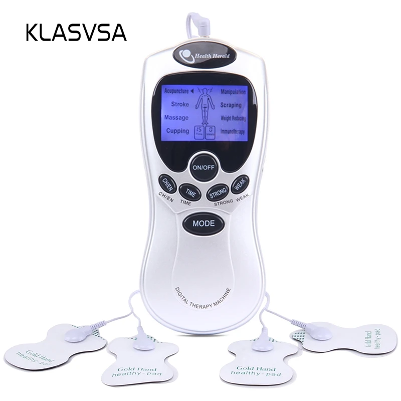 KLASVSA Electronic Acupuncture Stimulator Tens Pad Therapy Treatment Muscle Body Massager Relaxation Health Care Pulse Slimming KLASVSA Electronic Acupuncture Stimulator Tens Pad Therapy Treatment Muscle Body Massager Relaxation Health Care Pulse Slimming