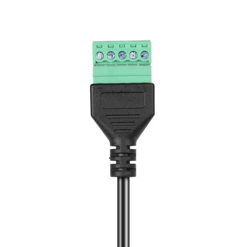 USB 3 1 тип c папа 5 Pin винтовой клеммный разъем ж/30 см экранированный кабель|Кабели| |