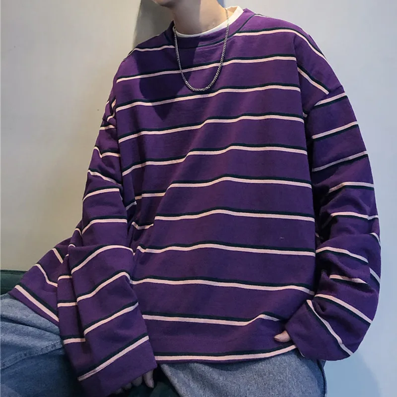 Autumn New Hoodies Men Fashion Contrast Color Striped Casual Sweatshirt Man Streetwear Hip Hop Loose Long Sleeve Pullover Male Autumn New Hoodies Men Fashion Contrast Color Striped Casual Sweatshirt Man Streetwear Hip Hop Loose Long Sleeve Pullover Male