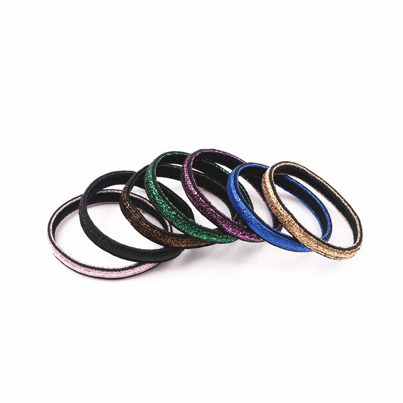 

2PCS New Cute Bright Gold Line Princess Headwear Kids Elastic Hair Bands Baby Headdress Children Hair Ropes Girls Accessories