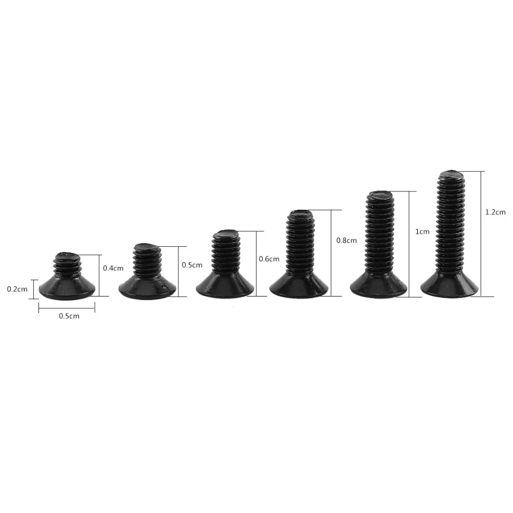 

300Pcs/set M3 Hex Socket Screws Alloy Steel Bolt With Hex Nuts Assortment Washers Kit Black Fastener Accessory Repair Tool