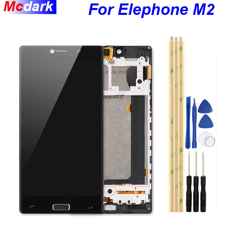 Mcdark 5 дюймов для Elephone M2 MTK6753 Восьмиядерный ЖК-дисплей и сенсорный экран с рамкой