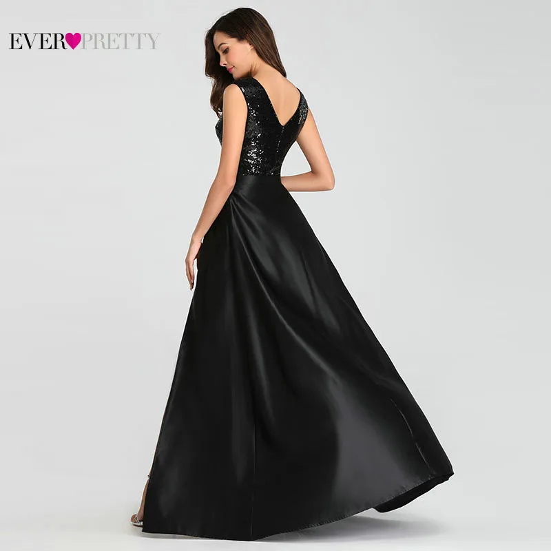 Black Sequin Prom Dress With Detachable Train Elegant Mermaid V Neck Long Formal Dress Women Elegant Party Gowns Abendkleider Black Sequin Prom Dress With Detachable Train Elegant Mermaid V Neck Long Formal Dress Women Elegant Party Gowns Abendkleider