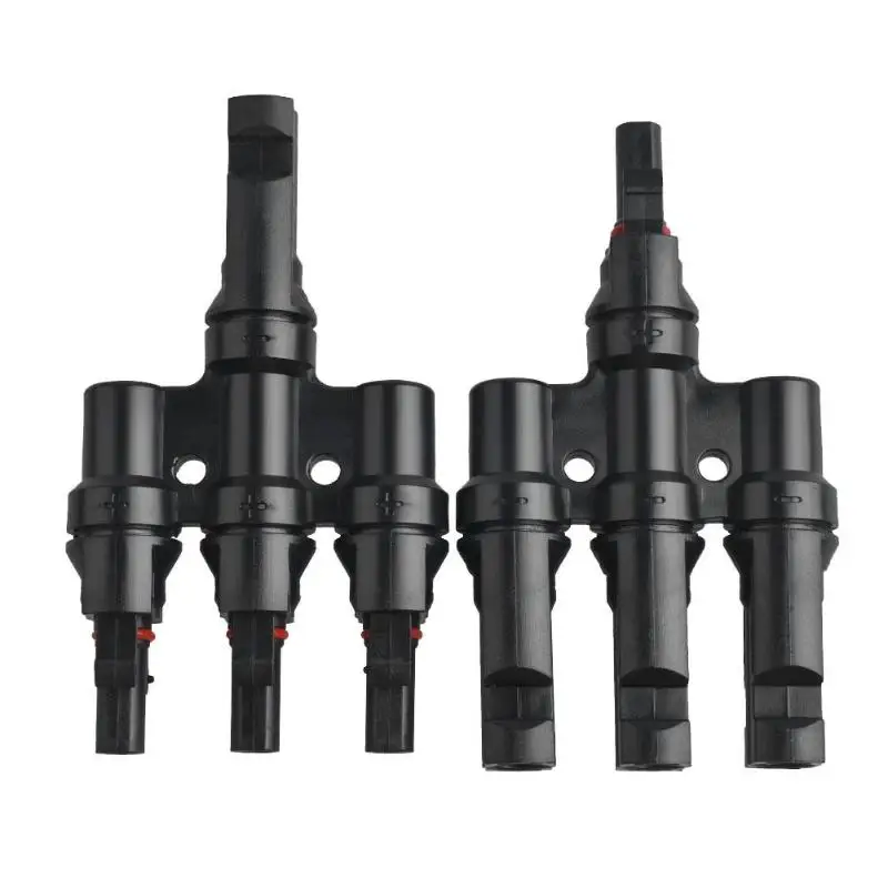 

1 Set MC4 3T Branch Connector Waterproof MFF FMM Solar Panel Cable Photovoltaic Adapter Splitter Coupler Combiner