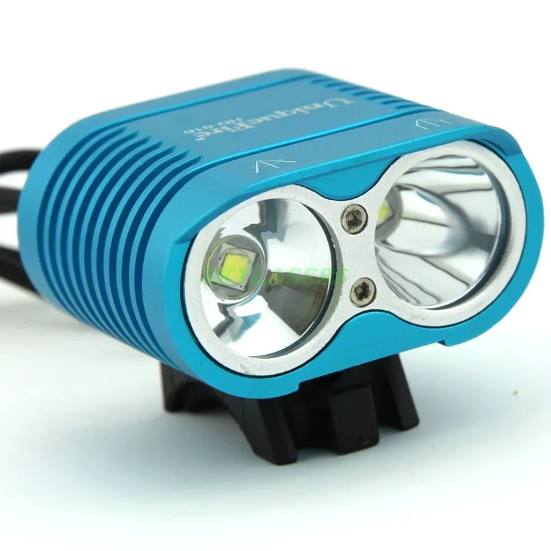 UniqueFire светодио дный Светодиодные фары фара 2* XM-L2 4 режима 3000LM светодио дный LED велосипедные+ водостойкий 4*18650 батарея пакет зарядное устройство