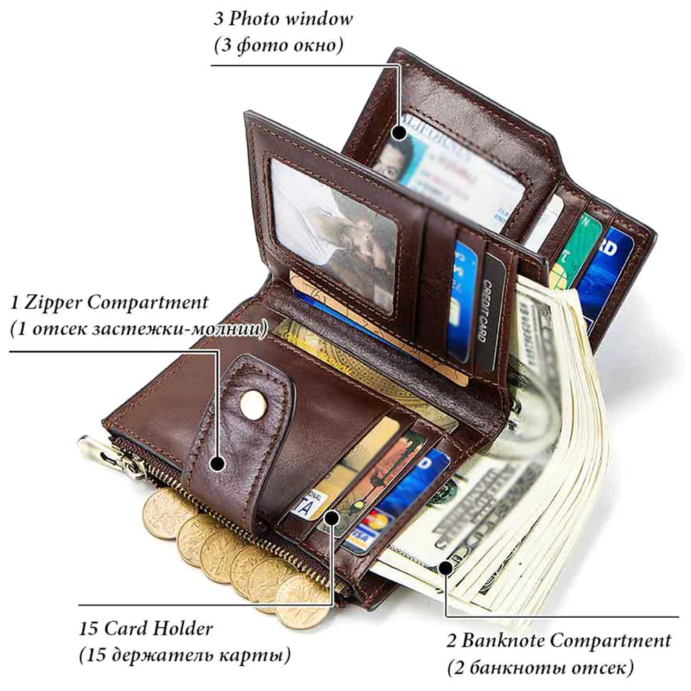 

Men Faux Leather Hasp Zipper Large Capacity Card Slots GPS Locator Foldable Anti-theft USB Interface Smart Wallet Bluetooth