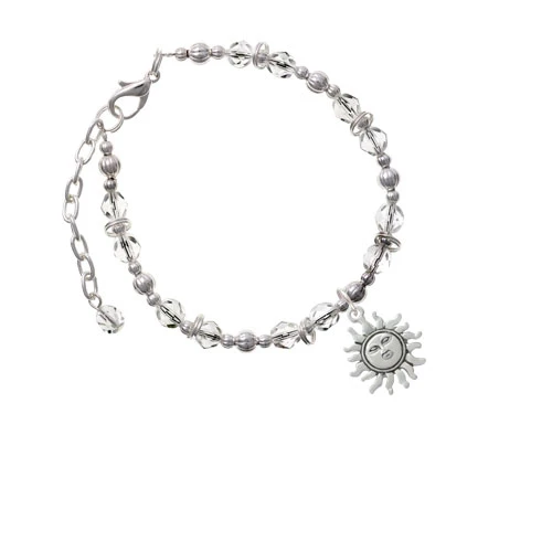 Браслет Silvertone Sun из прозрачных бусин| |
