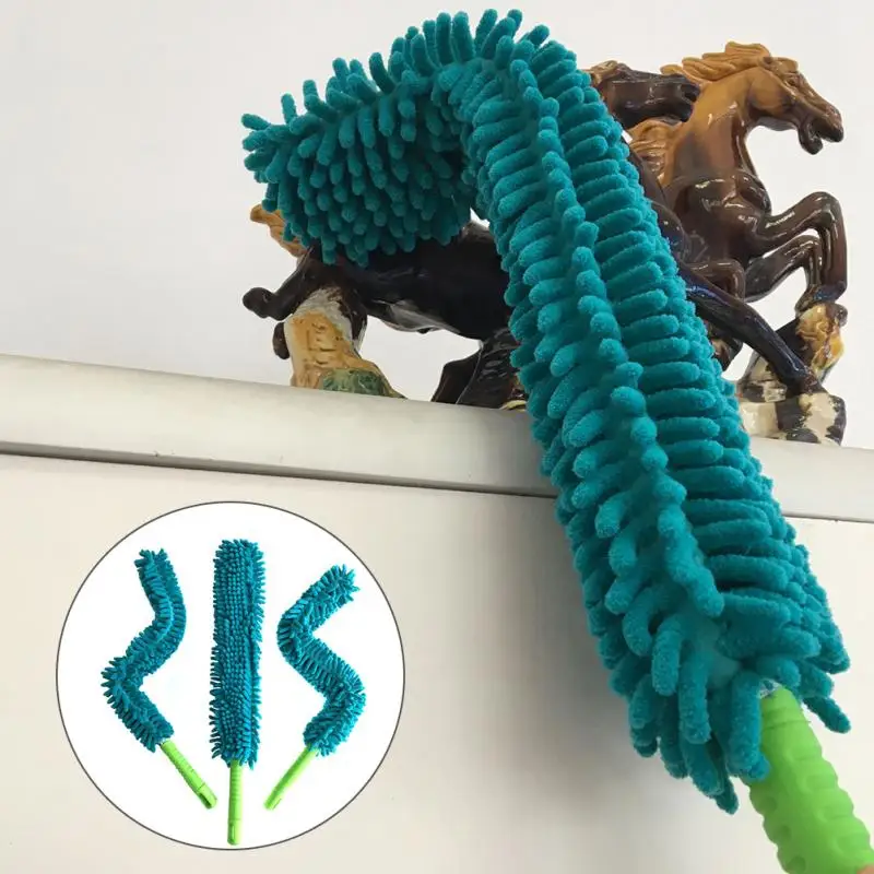

New Microfiber Duster Anti Static Feather Duster Flexible Chenille Cleaning Brush Dust Double-sided Tools Dedusting High Density